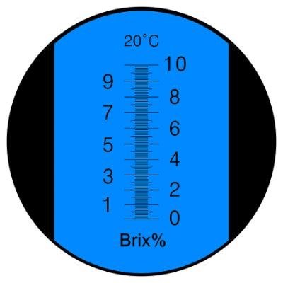 Refractometer Brix 0-10% with 